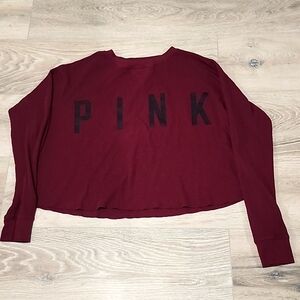 PINK wine crewneck weater